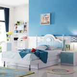 儿童家具套房组合男孩单床王子床1.2米1.5米液压储物床带衣柜书桌