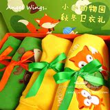 全国包邮 minizone小小动物园婴儿童纯棉卫衣套装礼盒 周岁生日礼