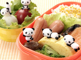 日本进口 创意立体感 可爱小熊猫便当装饰签  儿童迷你水果叉