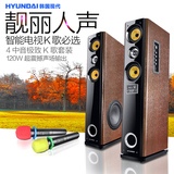 HYUNDAI/现代 318-66客厅音响家用K歌2.0有源音箱带话筒电视音响