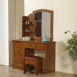 简约现代中式卧室橡木家具实木梳妆台收纳化妆桌子带凳子木质特价