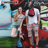 Wenger/威戈瑞士军刀胸包 男女单肩包斜挎包 休闲小背包包水滴包