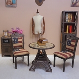 百福 实木组合服装店橱窗展示服装店桌椅套装服装架展示柜模特