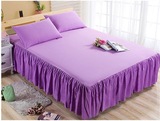 唯品会品牌热卖韩棉纯色床裙1.5米单件床裙床罩特价1.8米床套加厚