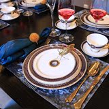 新古典欧式美式样板间餐厅家居餐桌西餐盘餐具餐碟刀叉勺套装全套