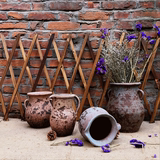手工陶瓷复古花瓶摆放 大粗陶陶罐 土陶仿古花器装饰多肉花盆做旧