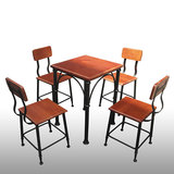 宜家餐桌椅组合实木快餐桌单双人方桌小饭桌小方桌小户型简约铁艺