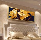 广轩卧室床头装饰画客厅沙发背景墙挂画房间墙壁画单幅横版花卉画