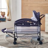 新生儿床便携小婴儿床上用品铁环保布艺床手推车床bb睡童床带滚轮
