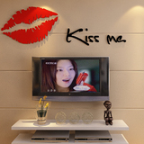 特价浪漫红唇水晶亚克力3d立体墙贴沙发卧室电视背景墙婚房家饰画
