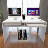 双人长电脑桌台式家用儿童简易书桌子写字台现代简约办公桌组合桌