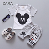 zara2016韩版儿童1-2-3-4岁男童夏装婴儿衣服男宝宝短袖套装夏季