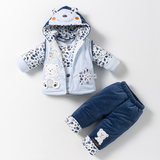 秋冬装0-1-2岁男女宝宝衣服冬天婴儿童棉衣套装婴幼儿马甲三件套