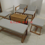 午后休闲椅日式北欧现代简约布艺单人沙发椅实木橡木胡桃木咖啡椅