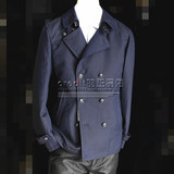 威可多 专柜正品 春款蓝色双排扣男士时尚风衣原2650 C12836
