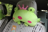 枕卡通可爱车用车上靠枕一对青蛙汽车头枕护颈枕头创意车饰用品车