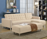 小户型 多功能 实木沙发 客厅三人组合 1.8米转角布艺 折叠沙发床