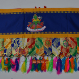 藏族风格藏式装饰帷幔/藏传佛教密宗佛堂用品/绿度母围幔墙围桌围