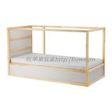 南京宜家正品代购 IKEA  库拉 两面用床, 白色, 松木 90x200 厘米