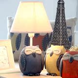 猫头鹰儿童创意台灯卧室床头灯 可调光卡通时尚温馨布艺可爱礼物