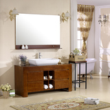台上艺术盆浴室柜组合 橡木落地式洗面台盆洗手台现代中式卫浴柜