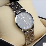 ASOS 简约时尚 Limit 棕色真皮表带银边罗马数字男士手表