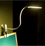创意LED夹式床头灯 大学生宿舍可调节亮度台灯 寝室夹子插电台灯