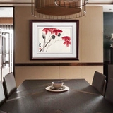 现代中式田园客厅装饰画书房卧室餐厅挂画单幅 齐白石国画秋蝉
