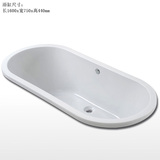 1.6米嵌入式浴缸水晶亚克力镶嵌欧式椭圆形成人浴缸普通家用浴盆