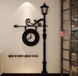创意卡通3D立体墙贴餐厅挂钟贴画客厅现代艺术个性壁钟儿童时钟表