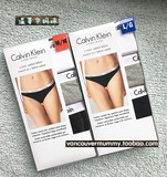 加拿大代购 正品Calvin klein CK女士内裤 比基尼纯棉 一盒3只装