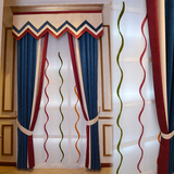 英伦地中海纯色雪尼尔窗帘定制布料卧室简约现代客厅全遮光窗帘布
