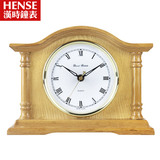 汉时欧式座钟客厅摆件钟创意实木简约仿古台钟卧室石英钟表HD08