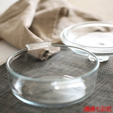 猪猪精品钢化玻璃0.8L面碗带盖带手柄餐具饭碗汤碗饭盒微波烤箱10