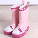 hellokt防滑橡胶儿童防水雨鞋卡通韩版学生雨靴宝宝贝女童水鞋套