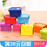 韩国创意塑料 糖果色锁扣 迷你可爱桌面收纳盒杂物盒 饰品置物盒