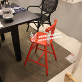 4温馨宜家IKEA阿甘儿童餐椅高脚椅椅子宝宝吃饭餐椅实木儿童椅