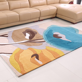 欧式田园现代客厅茶几地毯卧室满铺床边毯个性手工腈纶加厚地毯垫