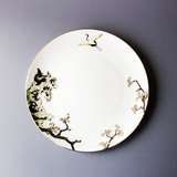 阿七|独创中式古典 骨瓷盘子 饭盘 陶瓷套装餐具 创意平盘点心盘