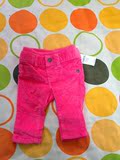 Gap宝贝童装保暖舒适灯芯绒裤粉红-0-3个月 7-12磅