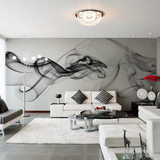 大型壁画 现代简约烟云雾抽象壁纸 沙发电视背景墙纸 KTV酒吧墙布