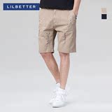 Lilbetter男士短裤 休闲裤泼墨做旧潮裤马裤沙滩裤日系五分裤男型