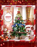 4S店商场晚会幼儿园专用150cm圣诞树1.5米圣诞树套餐带饰品彩灯
