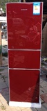 Ronshen/容声 BCD-202MB钢化玻璃三门红花冷冻冷藏冰箱
