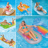 INTEX浮排浮床水上漂流冲浪躺椅充气坐骑游泳圈水上装备用床