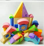 特价泡沫软体EVA积木儿童早教彩色积木玩具50片装环保多色无毒