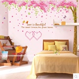 包邮樱花树可移除婚房装饰客厅创意贴纸宿舍浪漫温馨卧室墙贴墙花