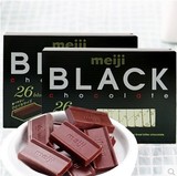 日本明治钢琴巧克力 至尊盒装(纯黑)26块 独立包装120g
