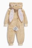 【现货】NEXT正品代购，秋冬女童女宝宝兔子绒绒连体家居外套