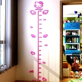 宝宝测量身高尺幼儿园3d亚克力玄关立体墙贴卡通动物身高贴儿童房